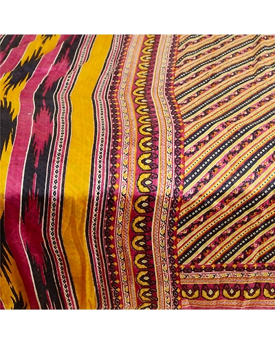 Sanskriti Vintage Sarees Multi 100% Pure Silk Printed Floral Sari Craft Fabric, PR-62746-Multi-Pure Silk-3