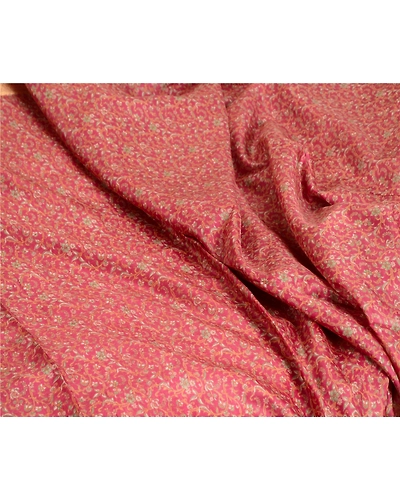 Sanskriti Vintage Sarees From India Purple Printed Pure Silk Sari Craft Fabric, PR-62888-Purple-Pure Silk-1