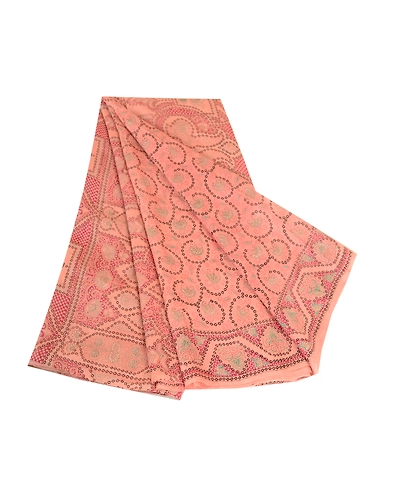 Sanskriti Vintage Sarees Indian Pink Pure Silk Printed Sari Soft Craft Fabric, PR-62909-Pink-Pure Silk-6