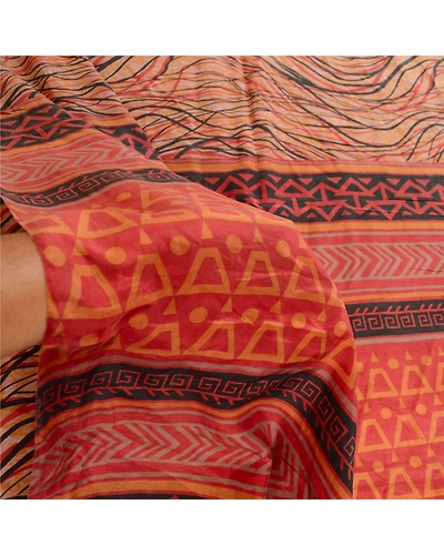 Sanskriti Vintage Sarees From India Multi Pure Silk Printed Sari Craft Fabric, PR-62967-Multi-Pure Silk-5