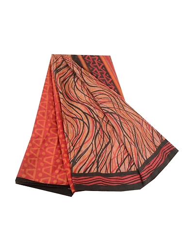 Sanskriti Vintage Sarees From India Multi Pure Silk Printed Sari Craft Fabric, PR-62967-Multi-Pure Silk-6