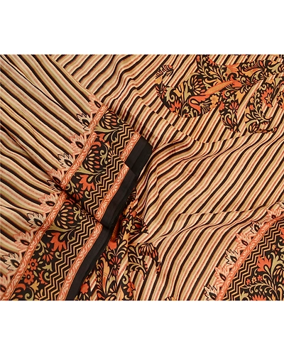 Sanskriti Vintage Sarees Multi Pure Silk Printed Sari Floral Soft Craft Fabric, PR-63344-Multi-Pure Silk-2