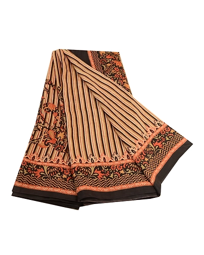 Sanskriti Vintage Sarees Multi Pure Silk Printed Sari Floral Soft Craft Fabric, PR-63344-Multi-Pure Silk-6