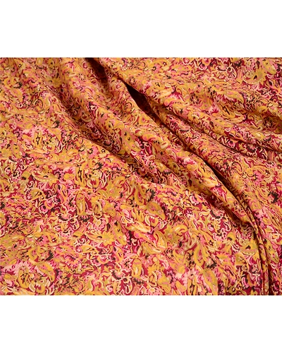 Sanskriti Vintage Sarees Red 100% Pure Silk Printed Sari 5Yd Soft Craft Fabric, PR-63366-Red-Pure Silk-1