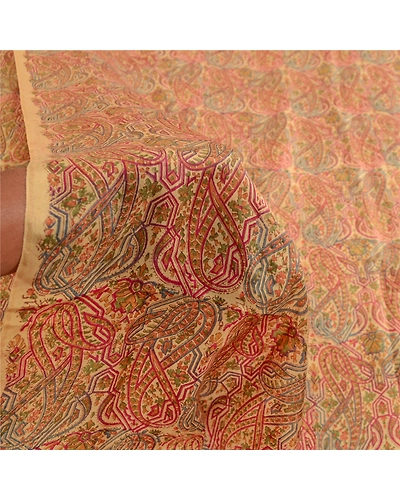 Sanskriti Vintage Sarees Multi From India Pure Silk Printed Sari Craft Fabric, PR-63384-Multi-Pure Silk-6