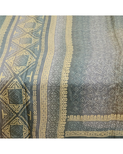 Sanskriti Vintage Sarees Multi 100% Pure Silk Printed Sari Floral Craft Fabric, PR-63437-Multi-Pure Silk-3