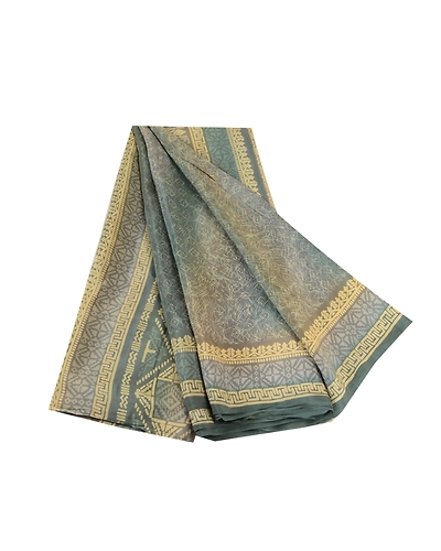 Sanskriti Vintage Sarees Multi 100% Pure Silk Printed Sari Floral Craft Fabric, PR-63437-Multi-Pure Silk-6