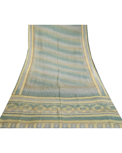 Sanskriti Vintage Sarees Multi 100% Pure Silk Printed Sari Floral Craft Fabric, PR-63437-Multi-Pure Silk-7