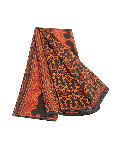 Sanskriti Vintage Sarees From India Black Pure Silk Printed Sari Craft Fabric, PR-63454-Black-Pure Silk-6