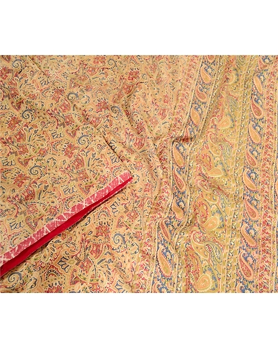 Sanskriti Vintage Sarees Multi Indian Pure Silk Printed Sari Floral Craft Fabric, PR-63484-Multi-Pure Silk-1