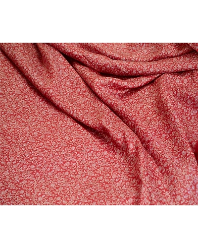 Sanskriti Vintage Sarees Dark Red Pure Silk Printed Sari Soft 5Yd Craft Fabric, PR-63561-Dark Red-Pure Silk-1