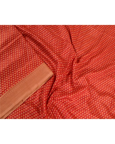 Sanskriti Vintage Sarees Dark Red Indian Printed Pure Silk Sari 5Yd Craft Fabric, PR-63726-Dark Red-Pure Silk-1