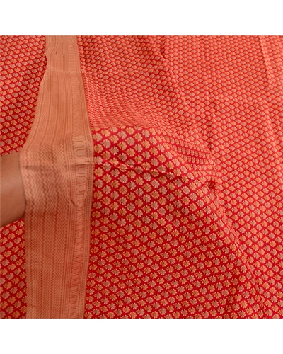 Sanskriti Vintage Sarees Dark Red Indian Printed Pure Silk Sari 5Yd Craft Fabric, PR-63726-Dark Red-Pure Silk-5