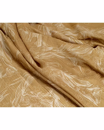 Sanskriti Vintage Sarees Green 100% Pure Silk Printed Sari Floral Craft Fabric, PR-63736-Shades Of Green-Pure Silk-7
