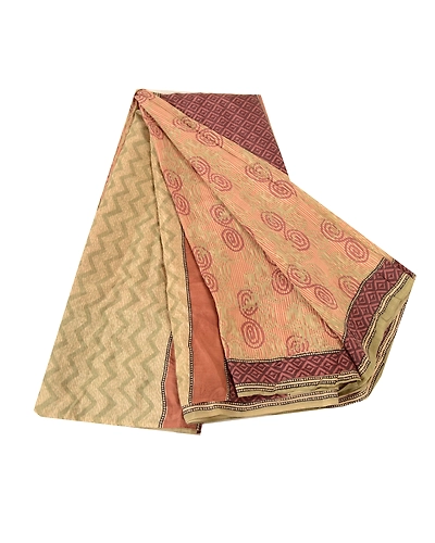Sanskriti Vintage Sarees Indian Multi Printed Pure Silk Sari Soft Craft Fabric, PR-63765-Multi-Pure Silk-6