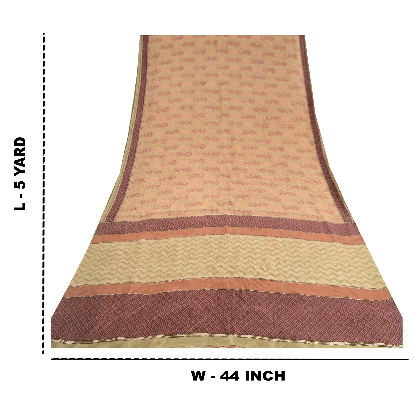 Sanskriti Vintage Sarees Indian Multi Printed Pure Silk Sari Soft Craft Fabric, PR-63765-Multi-Pure Silk-8