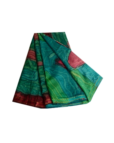 Sanskriti Vintage Sarees From India Blue Printed Pure Silk Sari 5Yd Craft Fabric, PR-63861-Blue-Pure Silk-7