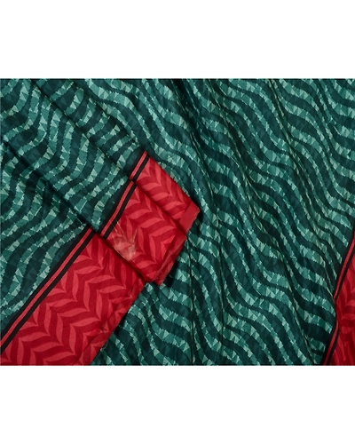 Sanskriti Vintage Sarees Blue 100% Pure Silk Printed Sari Floral Craft Fabric, PR-63890-Blue-Pure Silk-2