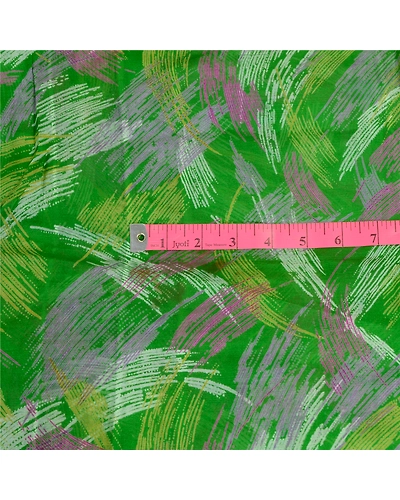 Sanskriti Vintage Sarees Indian Green 100% Pure Silk Printed Sari Craft Fabric, PR-64030-Green-Pure Silk-1