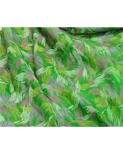 Sanskriti Vintage Sarees Indian Green 100% Pure Silk Printed Sari Craft Fabric, PR-64030-Green-Pure Silk-7