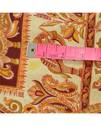 Sanskriti Vintage Sarees From India Green Printed Pure Silk Sari Craft Fabric, PR-64074-Green-Pure Silk-1