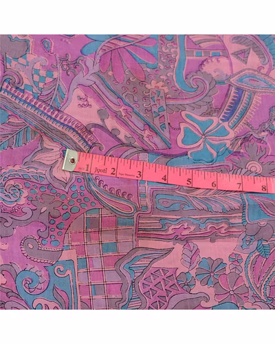Sanskriti Vintage Sarees From India Purple Printed Pure Silk Sari Craft Fabric, PR-64417-Purple-Pure Silk-1
