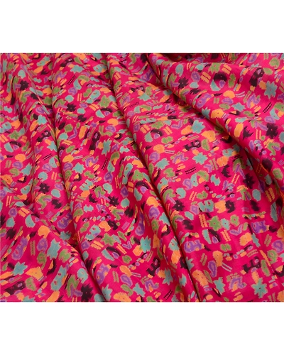 Sanskriti Vintage Sarees Pink Animal Floral Printed Pure Silk Sari Craft Fabric, PR-64469-Pink-Pure Silk-6