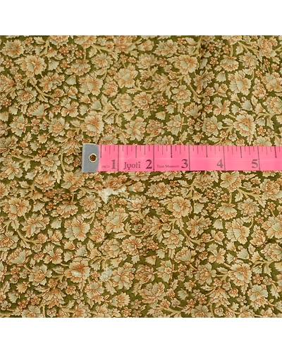 Sanskriti Vintage Sarees Green Indian Printed 100% Pure Silk Sari Craft Fabric, PR-64499-Green-Pure Silk-1