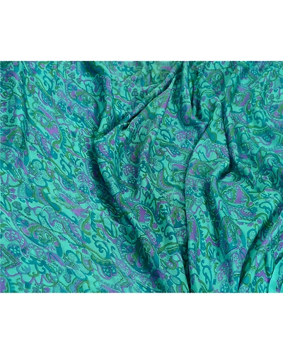 Sanskriti Vintage Sarees From India Blue Printed Pure Silk Sari 5Yd Craft Fabric, PR-64723-Blue-Pure Silk-9