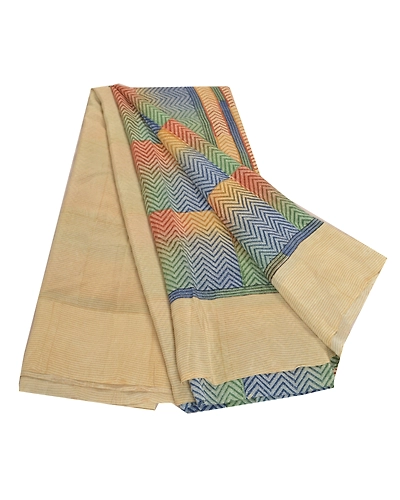 Sanskriti Vintage Sarees 100% Pure Crepe Silk Printed Sari Craft Fabric, PRC-14404-Multi-Printed Floral-Pure Crepe Silk-7