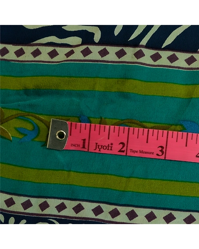 Sanskriti Vintage Sarees Multi Indian Pure Crepe Silk Printed Sari Craft Fabric, PRC-19219-Multi-Printed Floral Design-Pure Crepe Silk-9