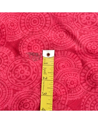 Sanskriti Vintage Sarees Blush-Pink Pure Crepe Silk Printed Sari Craft Fabric, PRC-19318-Blush-Pink-Printed Floral Design-Pure Crepe Silk-9