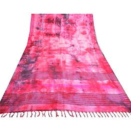 Sanskriti Vintage Pink Sarees Pure Silk Woven Premium Sari Tie & Dye Fabric, PS-57550