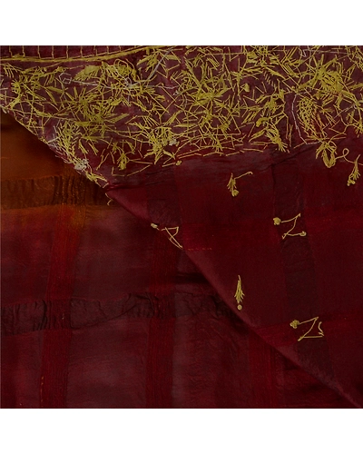 Sanskriti Vintage Green Sarees Pure Silk Hand Beaded Craft Fabric Premium Sari, PS-39360-Green-Zardozi Work-100% Pure Silk-4
