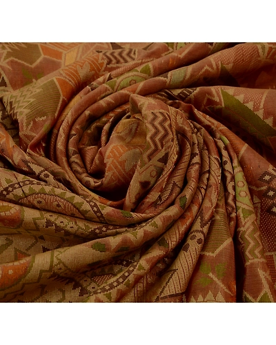 Sanskriti Vintage Sarees Pure Silk Brown Woven Craft Fabric Sari With Blouse, PS-40135-Brown-Woven Work-100% Pure Silk-9