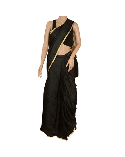 Sanskriti Vintage Cream Sarees Pure Silk Hand Beaded Pre Stitched Lehenga Sari, PS-41401-Cream-Hand Beaded With Thread Work &amp; Zari Work-100% Pure Silk-1