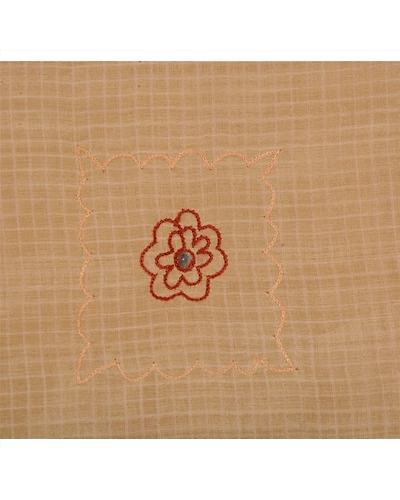 Sanskriti Vintage Sarees Pure Silk Indian Sari Hand Beaded Cream Craft Fabric, PS-41607-Cream-Hand Beaded With Zardozi Work &amp; Thread Work-100% Pure Silk-9