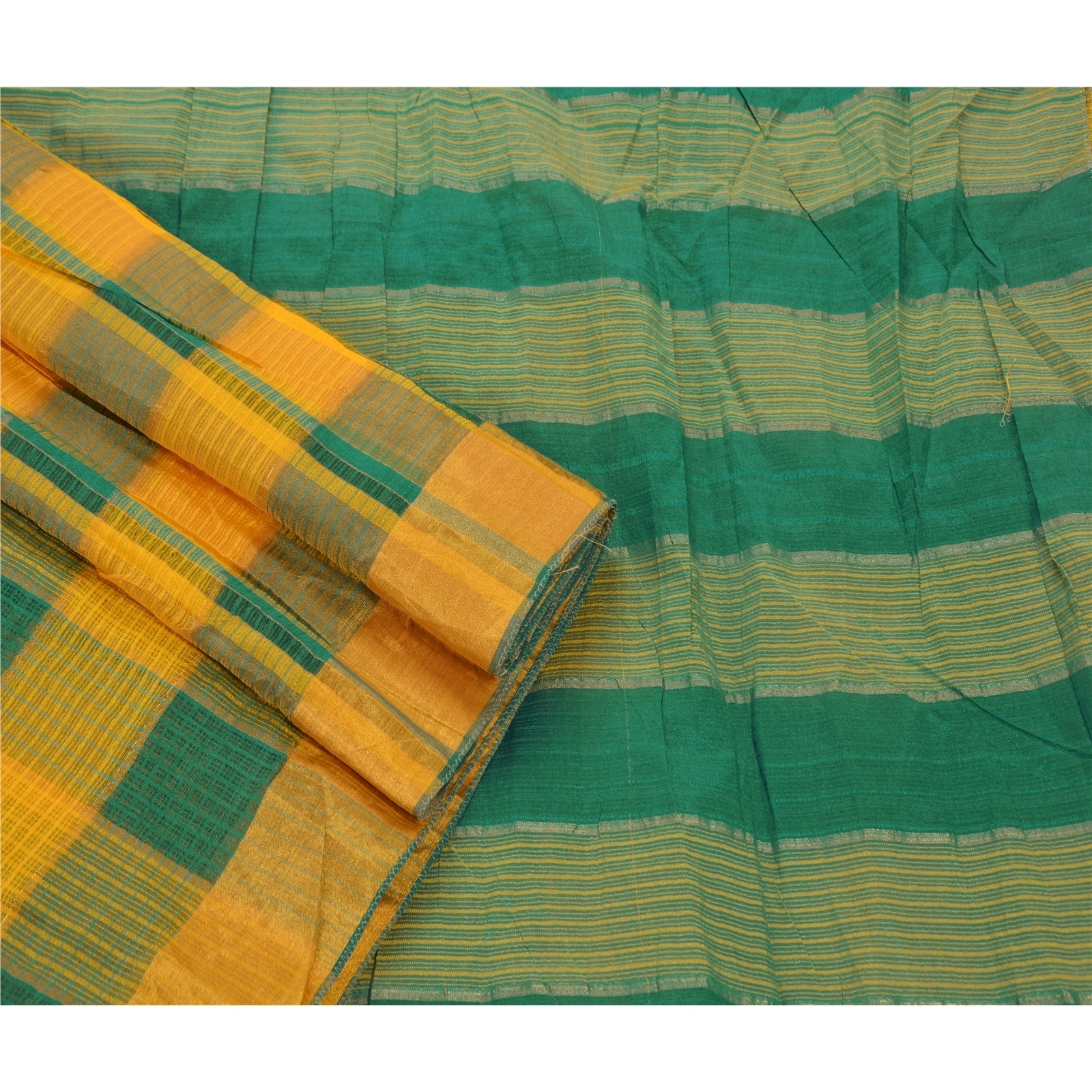 Sanskriti Vintage Indian Sarees Art Silk Woven Saffron Craft Fabric Premium Sari, PS-47302-Saffron-Null-Art Silk-2