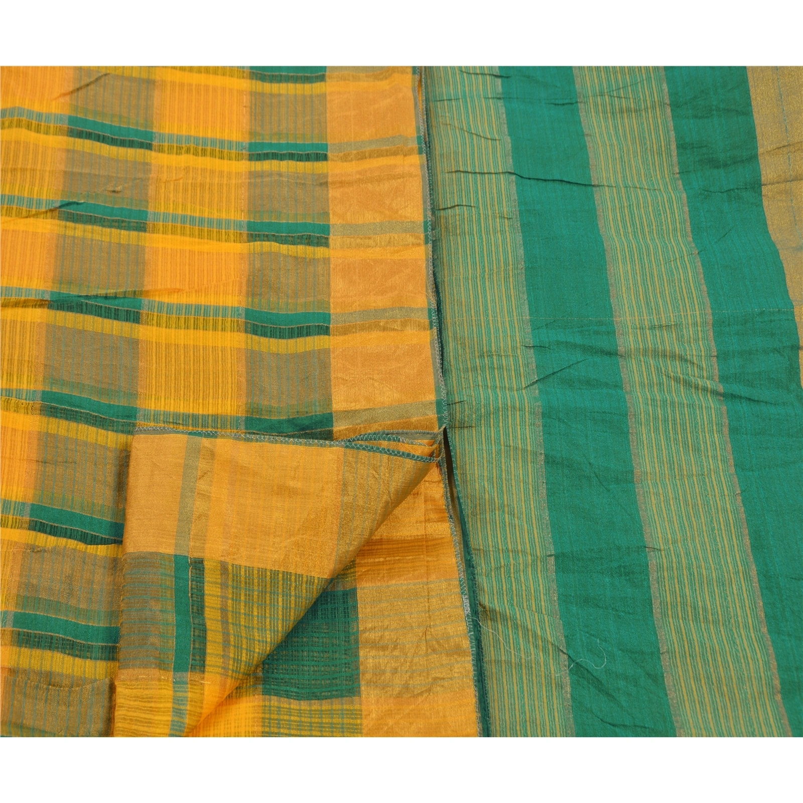 Sanskriti Vintage Indian Sarees Art Silk Woven Saffron Craft Fabric Premium Sari, PS-47302-Saffron-Null-Art Silk-3