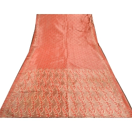 Sanskriti Vintage Red Sarees Art Silk Woven Craft Fabric Premium Paisley Sari, PS-54082