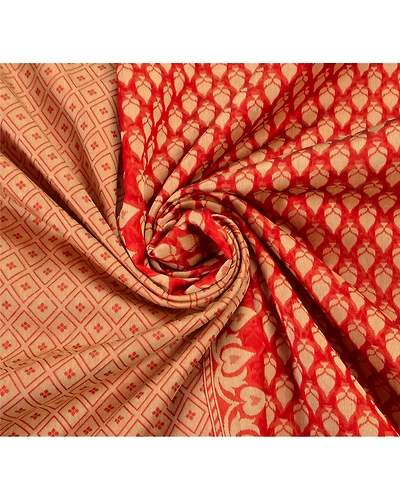 Sanskriti Vintage Indian Red Sarees Art Silk Woven Fabric Premium Cultural Sari, PS-48303-Red-Woven Work-Art Silk-5
