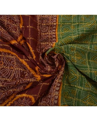 Sanskriti Vintage Sarees 100% Pure Cotton Woven Green Fabric Premium 5 Yard Sari, PS-50421-Green-Woven Work-100% Pure Cotton-5