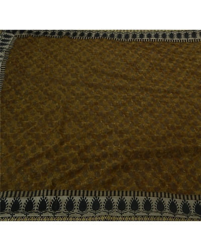Sanskriti Vintage Sarees Georgette Embroidered Green Fabric Premium 5 Yd Sari, PS-50453-Green-Patch Work-Georgette-1