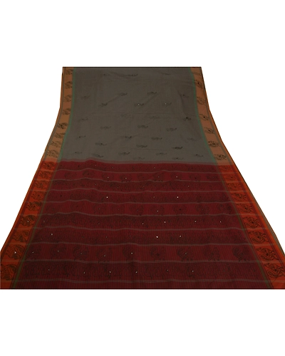 Sanskriti Vintage Indian Sarees Art Silk Printed Fabric 5 Yd Sari Craft Premium, PS-51175-Multicolor-Printed-Art Silk-7