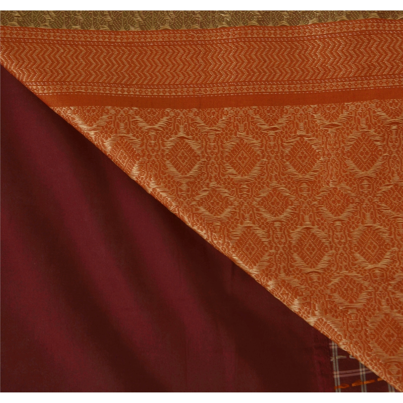 Sanskriti Vintage Dark Red Sarees Art Silk Woven Craft Fabric Premium 5 Yd Sari, PS-51333-Dark Red-Woven Work-Art Silk-4