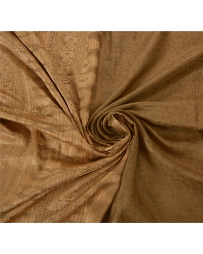 Sanskriti Vintage Green Sarees Pure Silk Woven Work Craft Fabric 5Yd Sari Floral, PS-51373-Green-Woven Work-Pure Silk-7