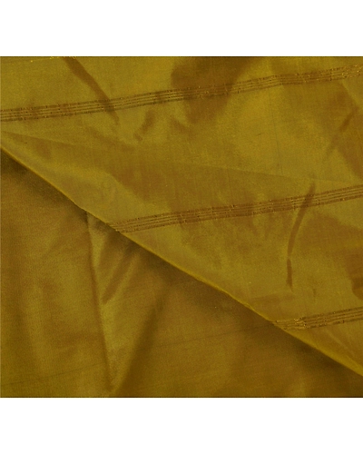 Sanskriti Vintage Green Indian Sari Art Silk Woven Craft Fabric 5 Yard Sarees, PS-51502-Green-Woven Work-Art Silk-5