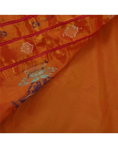 Sanskriti Vintage Brown Sarees Blend Silk Zari Woven Craft Fabric Premium Sari, PS-51916-Brown-Zari/Woven Work-Blend Silk-4