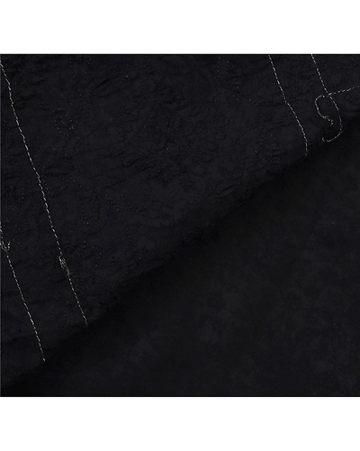 Sanskriti Vintage Black Sarees Art Silk Hand Beaded Craft Fabric Premium Sari, PS-52045-Black-Thread/Sequins Work-Art Silk-3