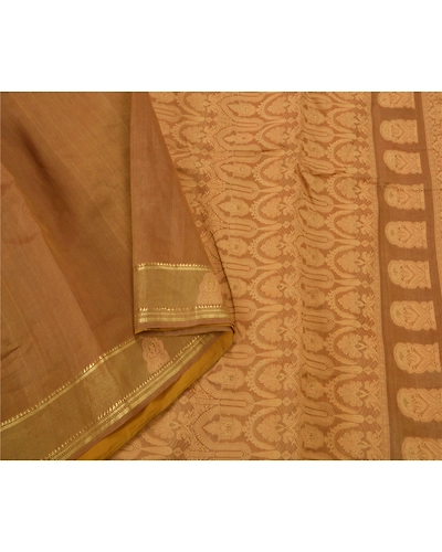 Sanskriti Vintage Green Sarees Pure Silk Woven Craft 5 Yd Fabric Premium Sari, PS-52299-Green-Woven Work-100% Pure Silk-1